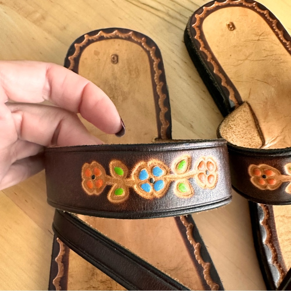Genuine leather sandals 9 - Picture 2 of 4